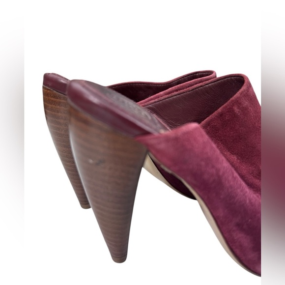 Tory Burch maroon burgundy Ellis stacked heel mule - Picture 5 of 6